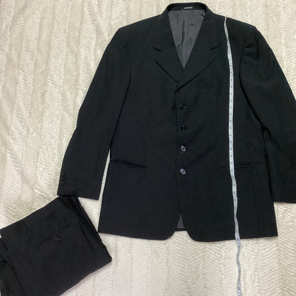 Men’s GIORGIO SANETTI Italy Super 100’s Pure New Wool Blazer Suit Set Men’s 42